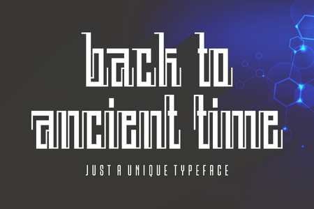 BACK TO ANCIENT TIME font